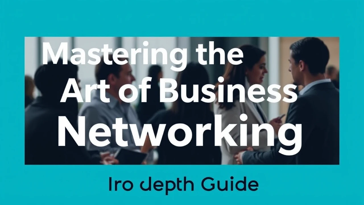 Mastering the Art of Business Networking: An In-Depth Guide