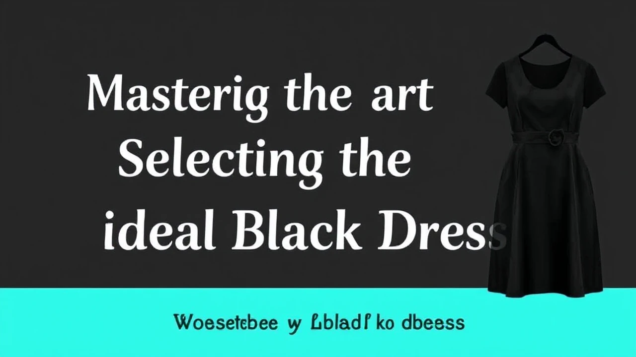 Mastering the Art of Selecting the Ideal Little Black Dress