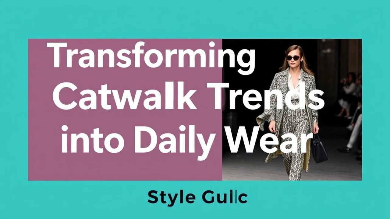 Transforming Catwalk Trends into Daily Wear: Style Guide