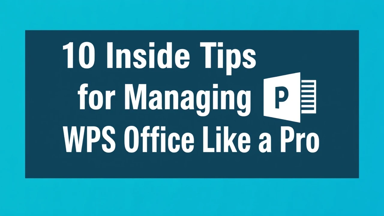 10 Insider Tips for Managing WPS Office Like a Pro