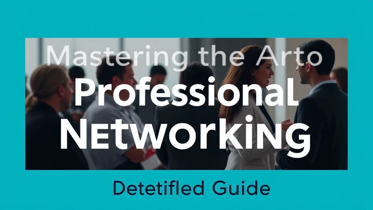 Mastering the Art of Professional Networking: A Detailed Guide