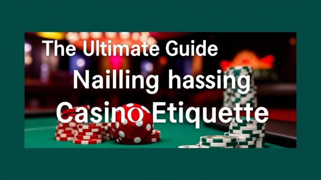 The Ultimate Guide to Nailing Casino Etiquette