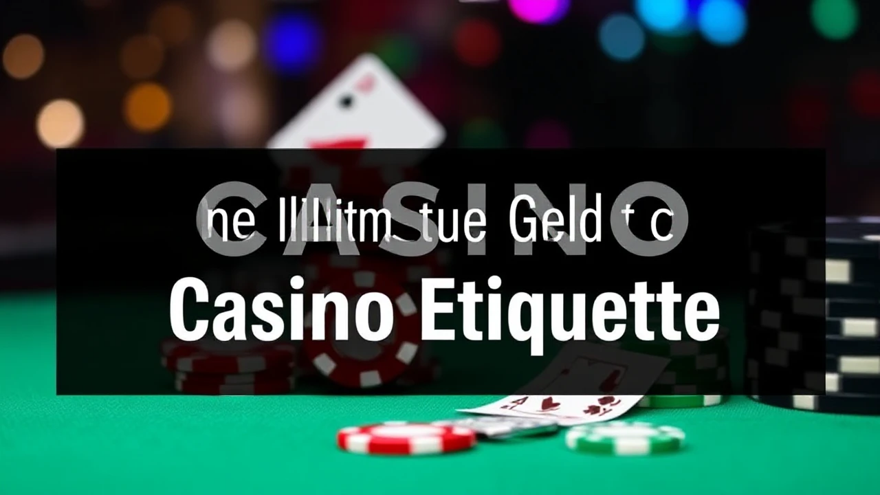 The Ultimate Guide to Casino Etiquette: Key Do's and Don'ts