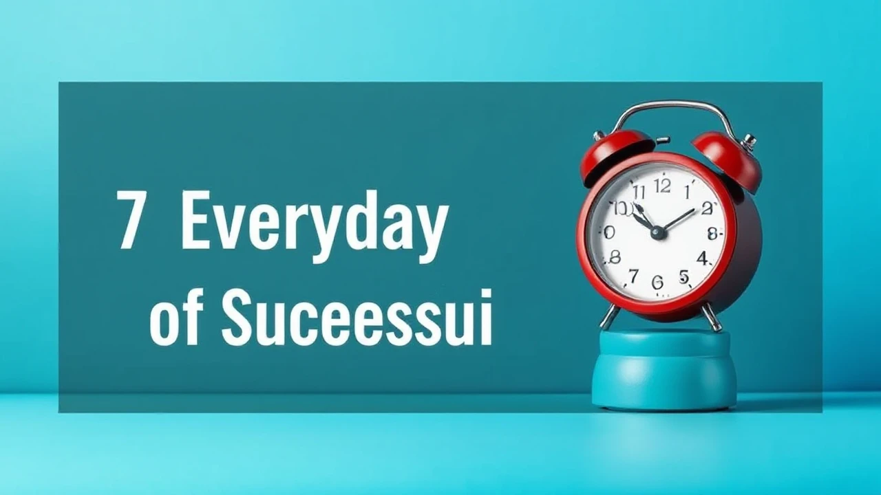 Enhancing Productivity: 7 Everyday Habits of Successful Folks