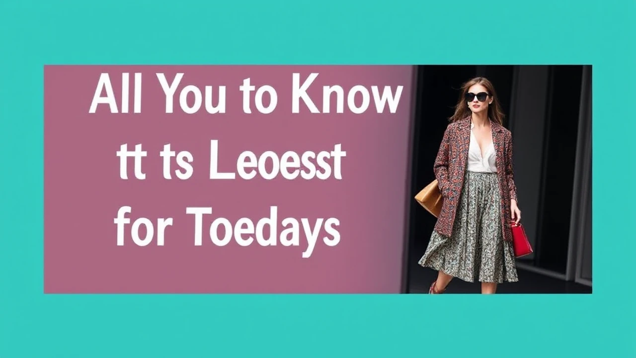 All You Need to Know to Latest Fashion for Today's Woman