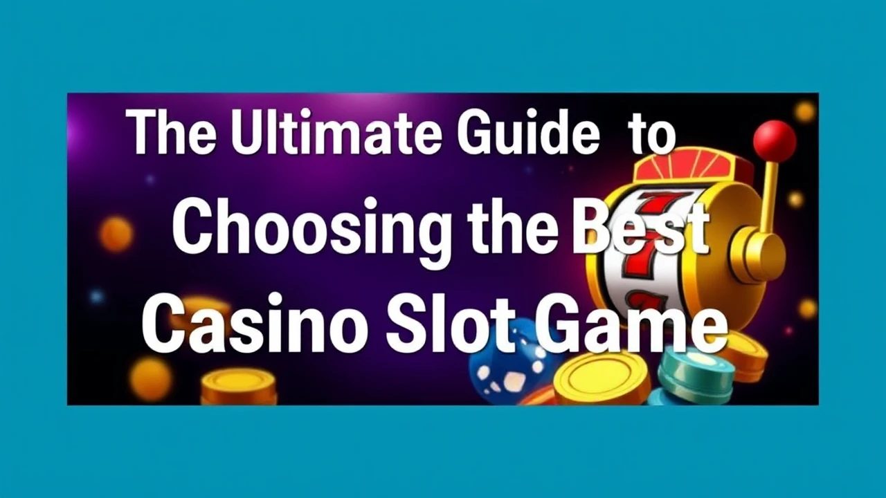 The Ultimate Guide to Choosing the Best Casino Slot Game