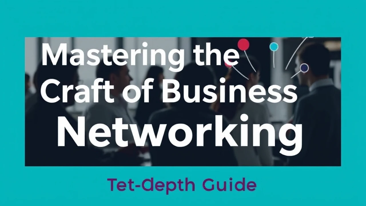 Mastering the Craft of Business Networking: An In-Depth Guide