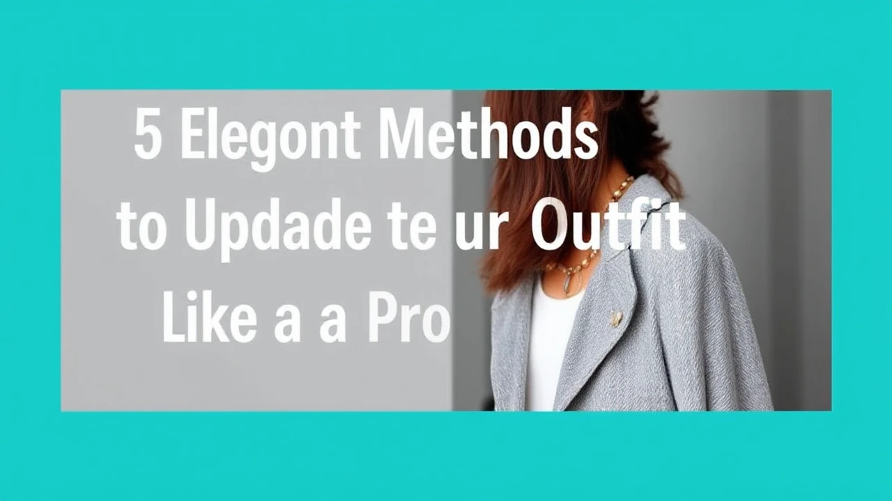 5 Elegant Methods to Upgrade Your Outfit Like a Professional
