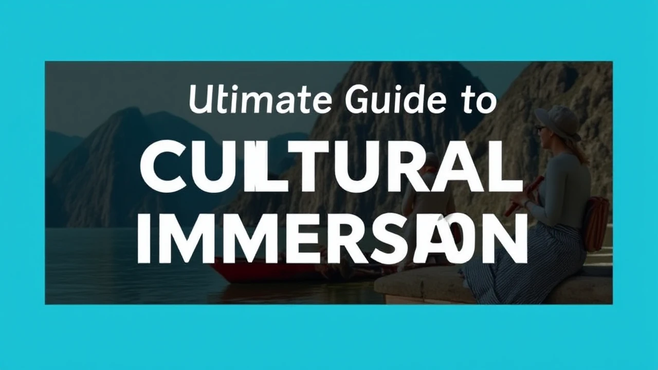 The Ultimate Guide to Cultural Immersion: Embracing Local Traditions While Traveling