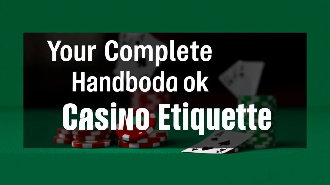 Your Complete Handbook to Casino Etiquette