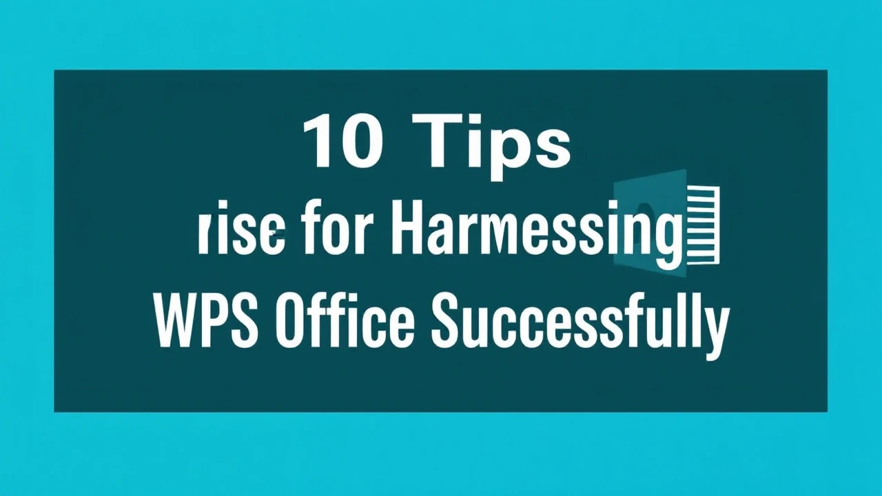 10 Tips You Can't Miss for Harnessing WPS Office Successfully