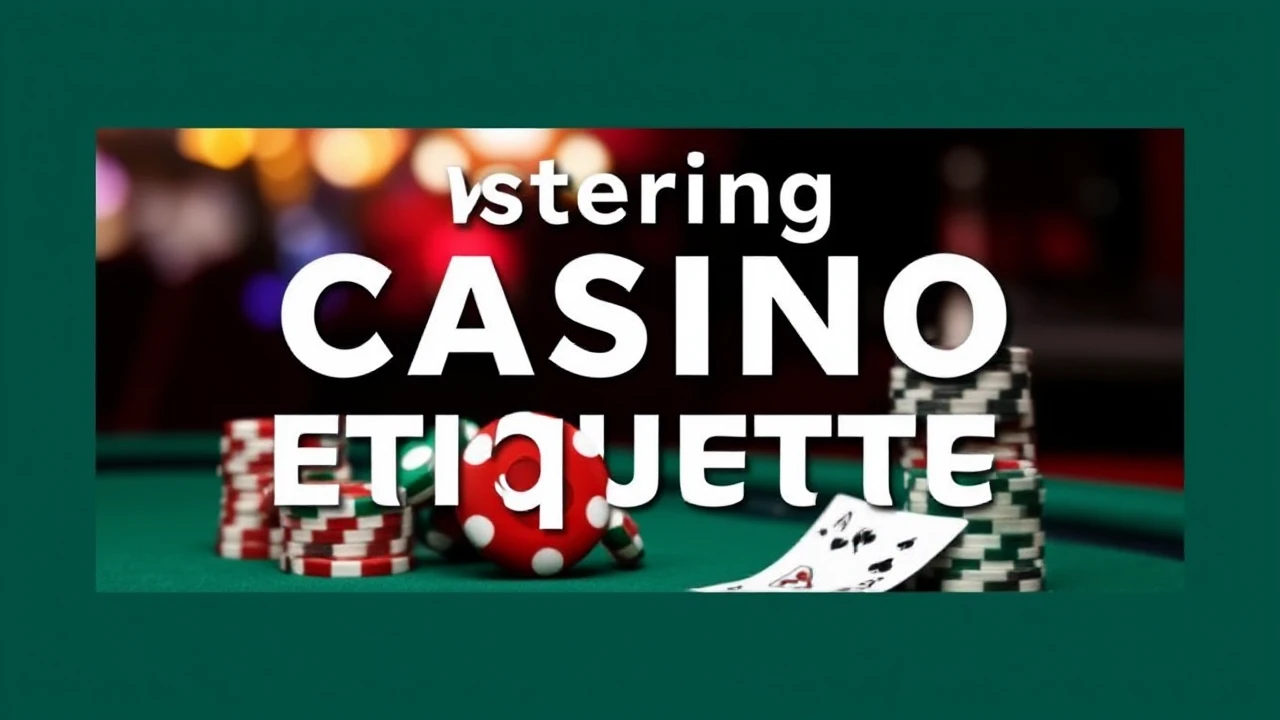 Mastering Casino Etiquette: Proper Behavior for Every Player