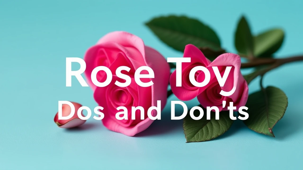 Enhancing Your Experience: Rose Toys Dos and Don'ts