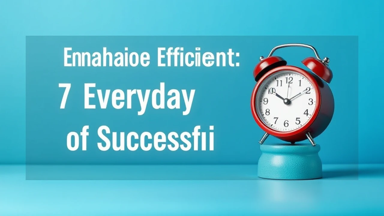 Enhancing Efficiency: 7 Everyday Habits of Successful Folks