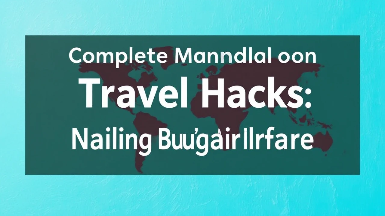 Complete Manual on Travel Hacks: Nailing Budget Airfare