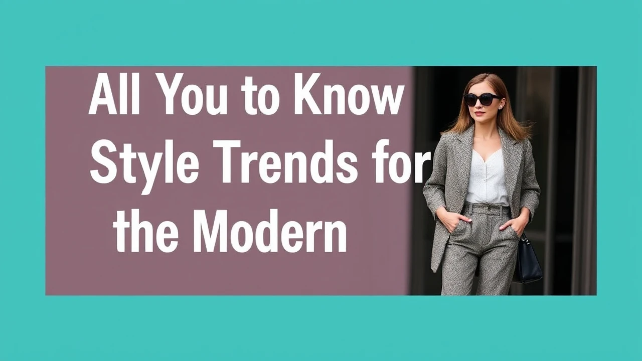 All You Need to Know to Style Trends for the Modern Woman