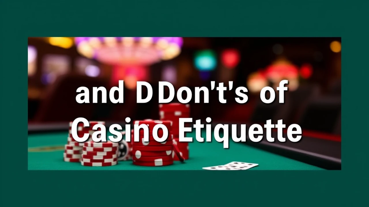 The Dos and Don'ts of Casino Etiquette