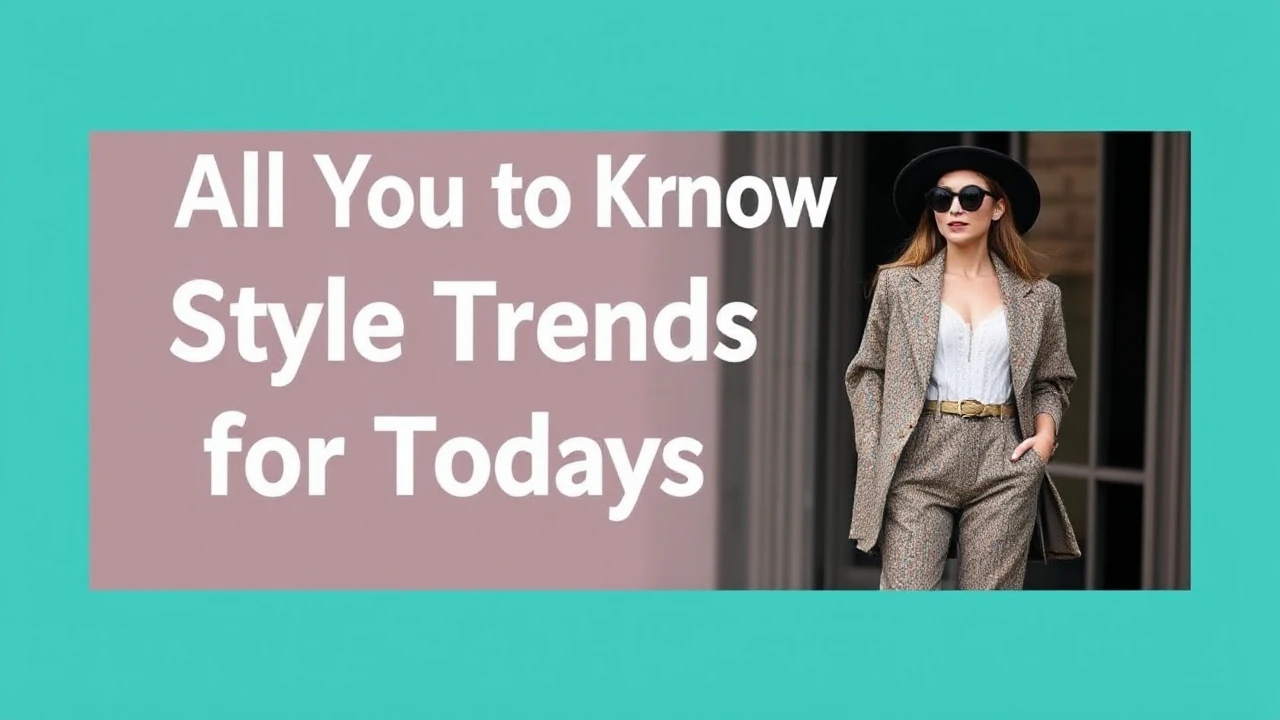All You Need to Know to Style Trends for Today's Woman