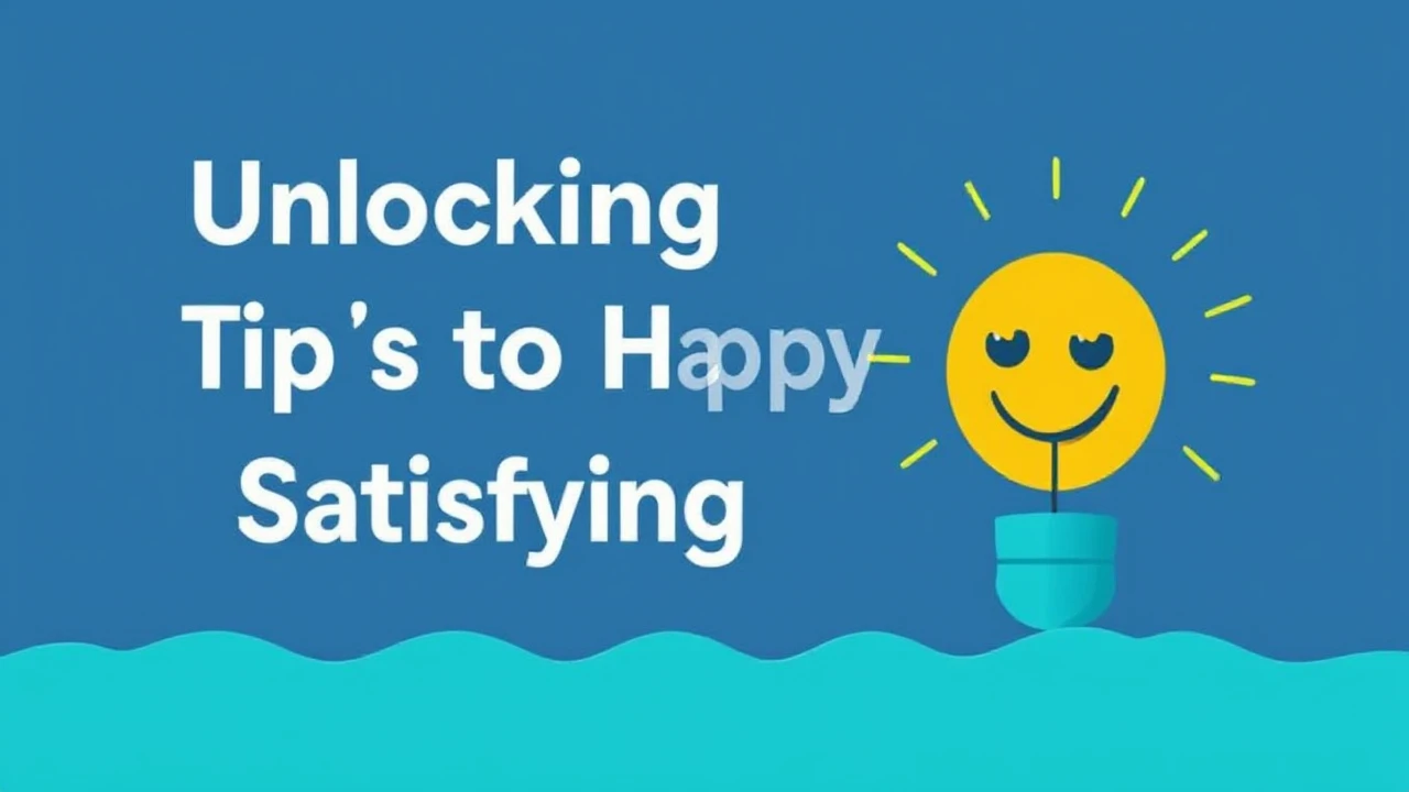 Unlocking the Tips to a Happy and Satisfying Lifestyle
