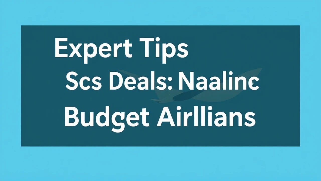 Expert Tips on Scoring Deals: Nailing Budget Airfare