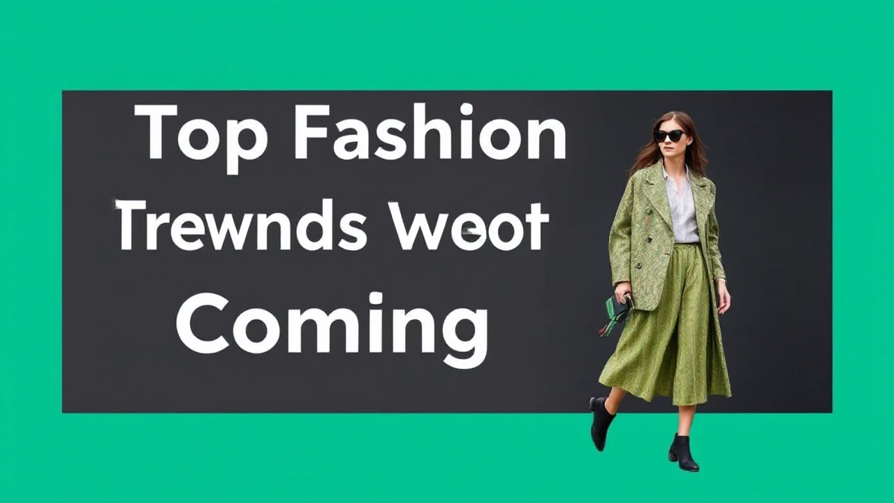 Top Fashion Trends to Watch Out for in the Coming Year