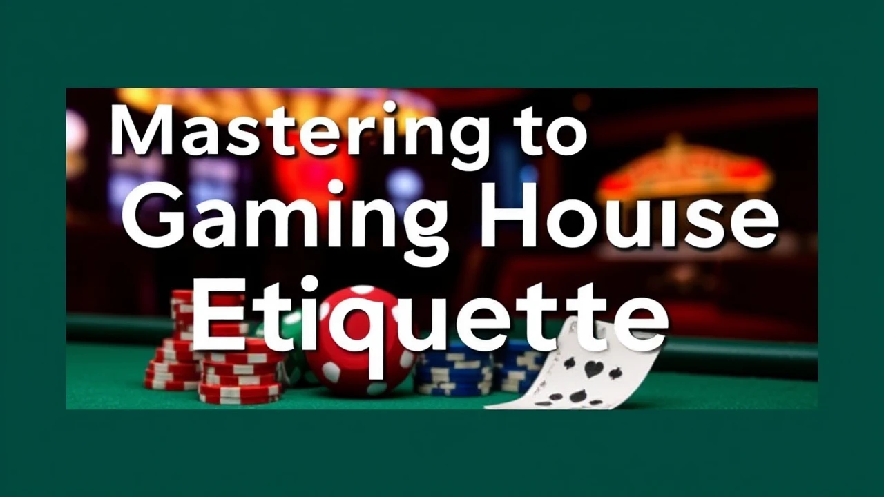 Mastering to Gaming House Etiquette