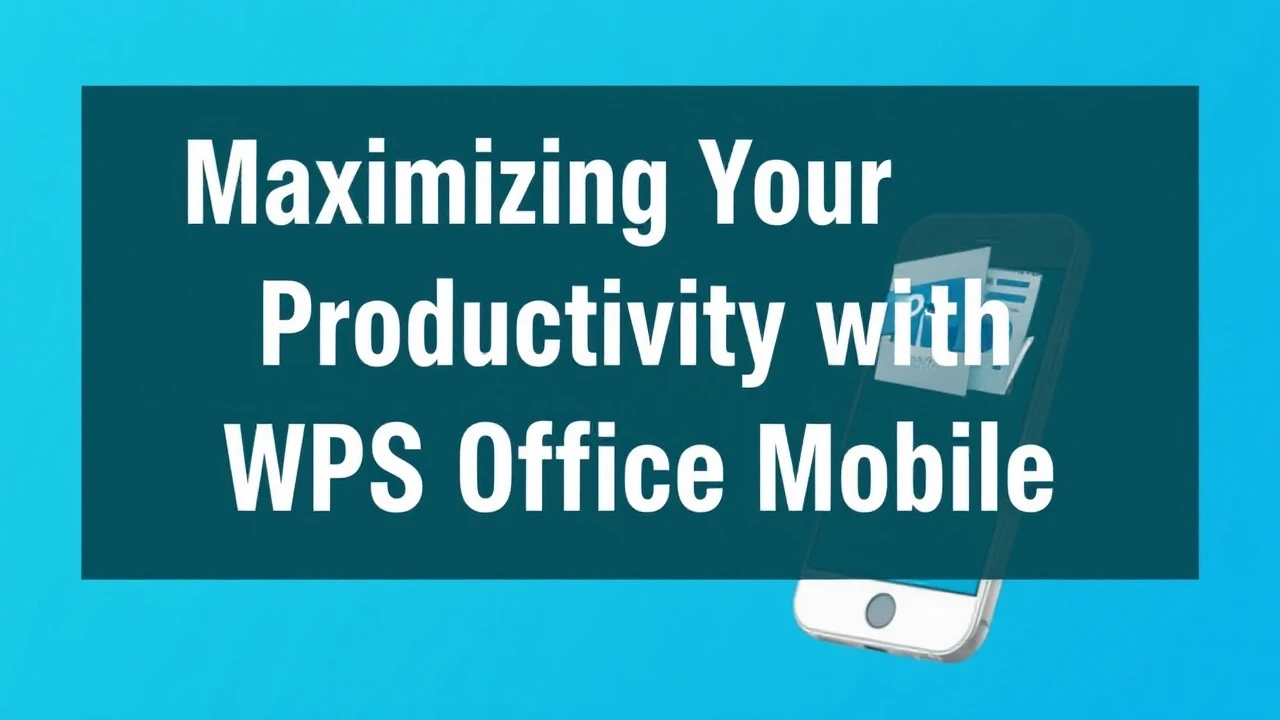 Maximizing Your Productivity with WPS Office Mobile