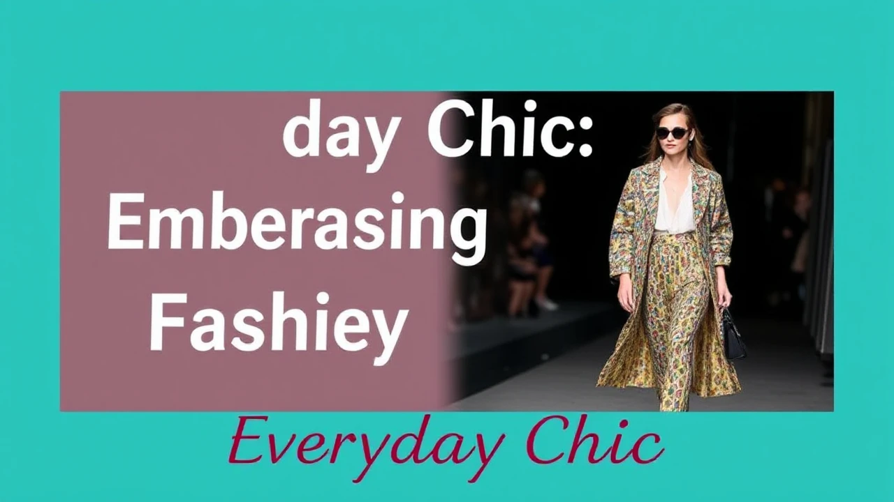 Everyday Chic: Embracing Runway Fashion Trends