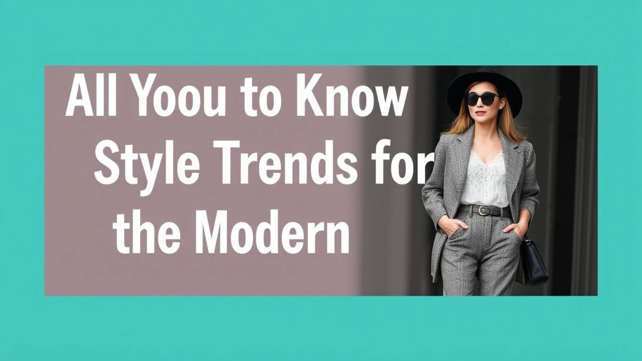 All You Need to Know to Style Trends for the Modern Woman