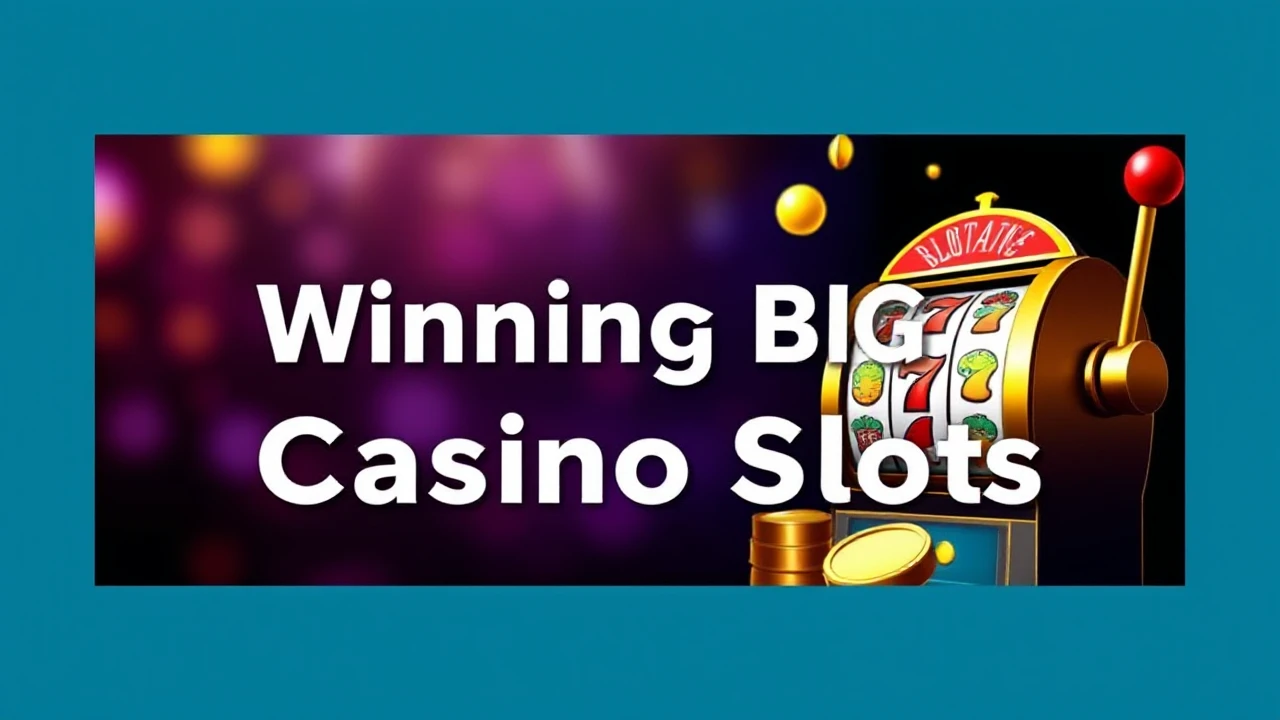 Expert Advice for Winning Big at Casino Slots