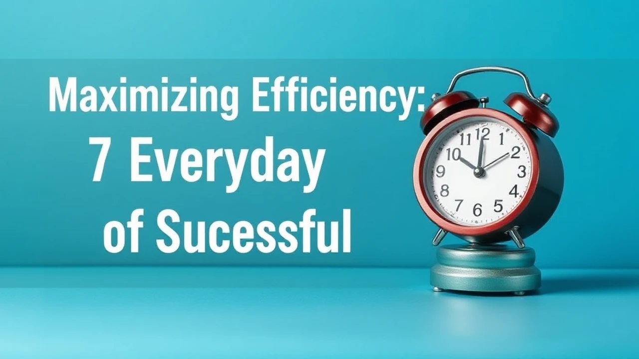 Maximizing Efficiency: 7 Everyday Habits of Successful People