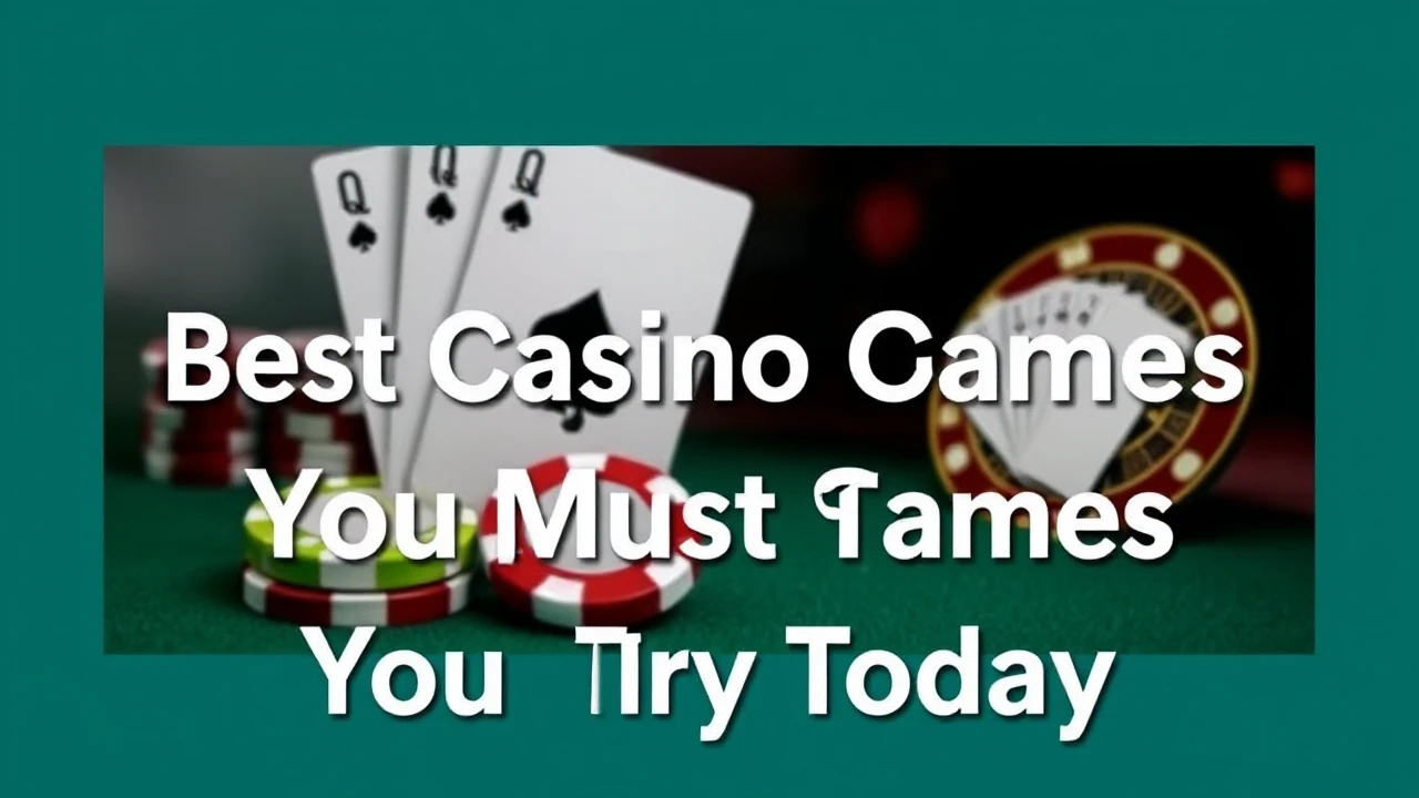 Discover the Best 5 Casino Games You Must Try Today