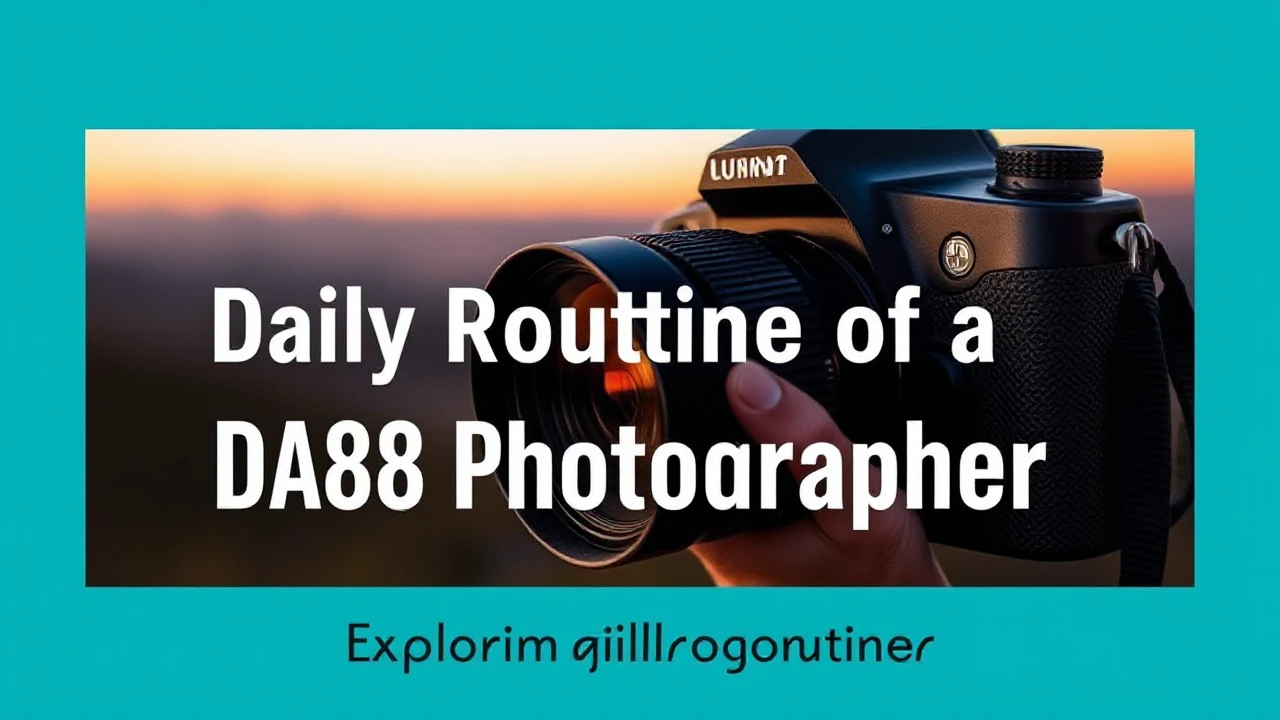 Exploring the Daily Routine of a Da88 Photographer