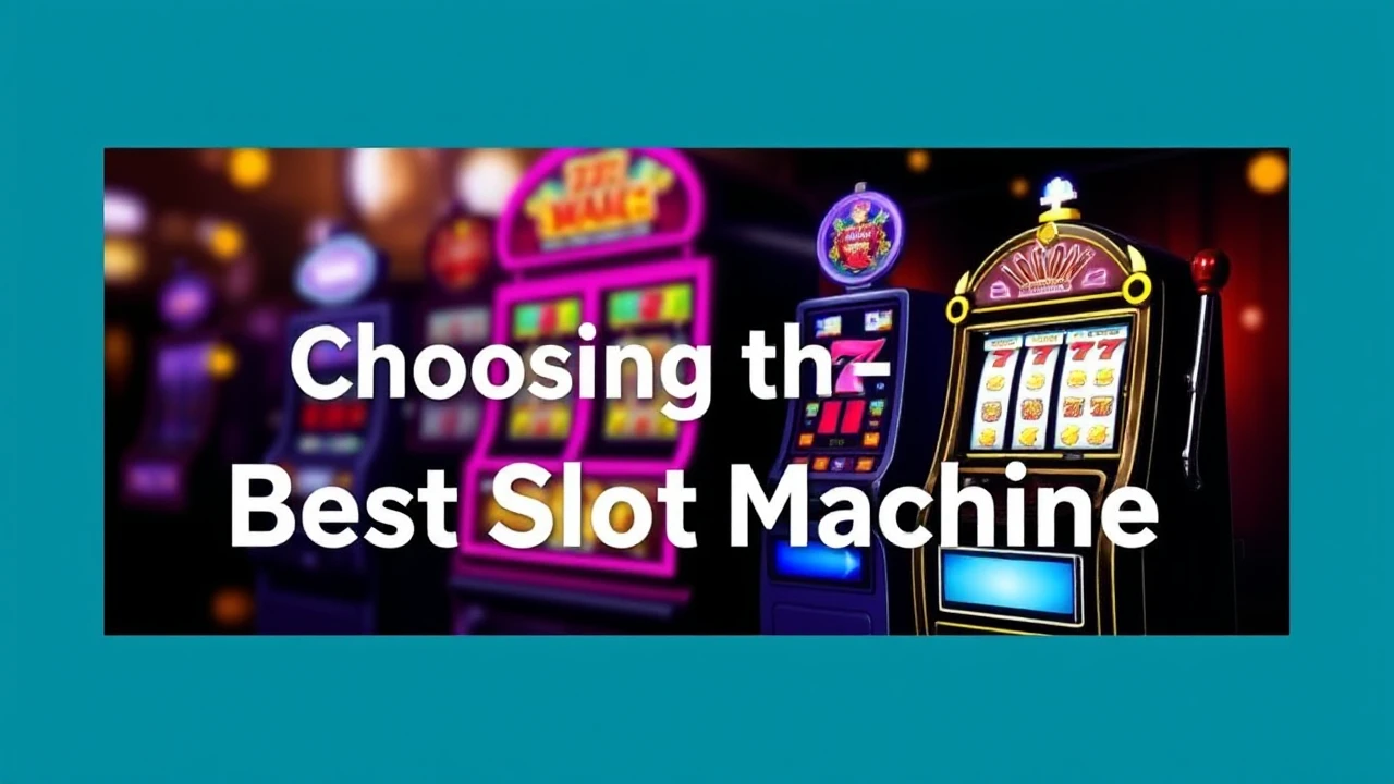 Your Go-To Manual for Choosing the Best Slot Machine