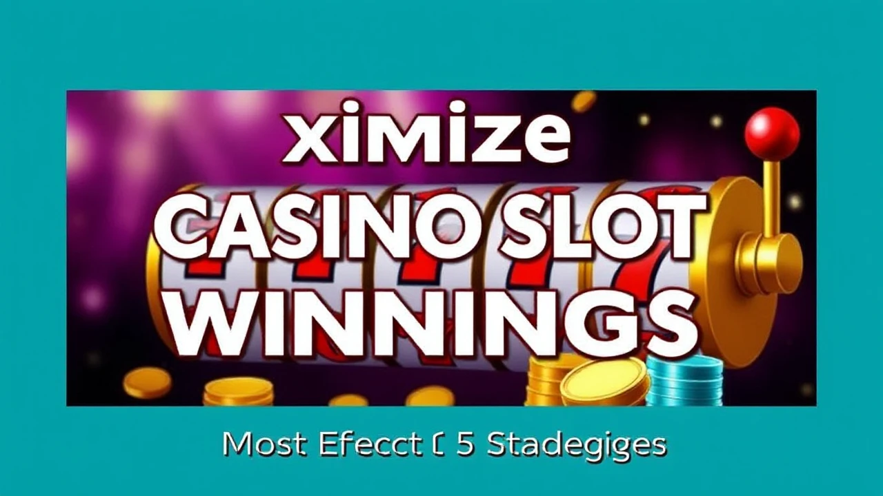Maximize Your Casino Slot Winnings: Most Effective 5 Strategies