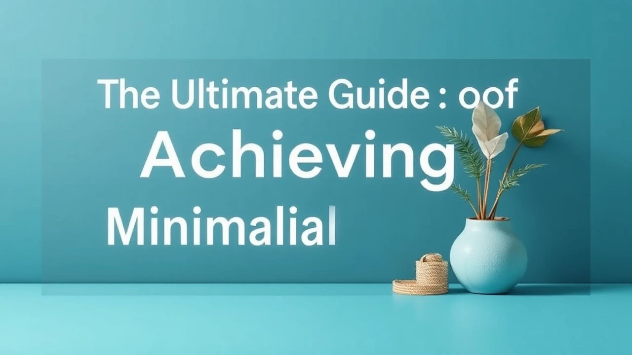 The Ultimate Guide of Achieving a Minimalist Lifestyle
