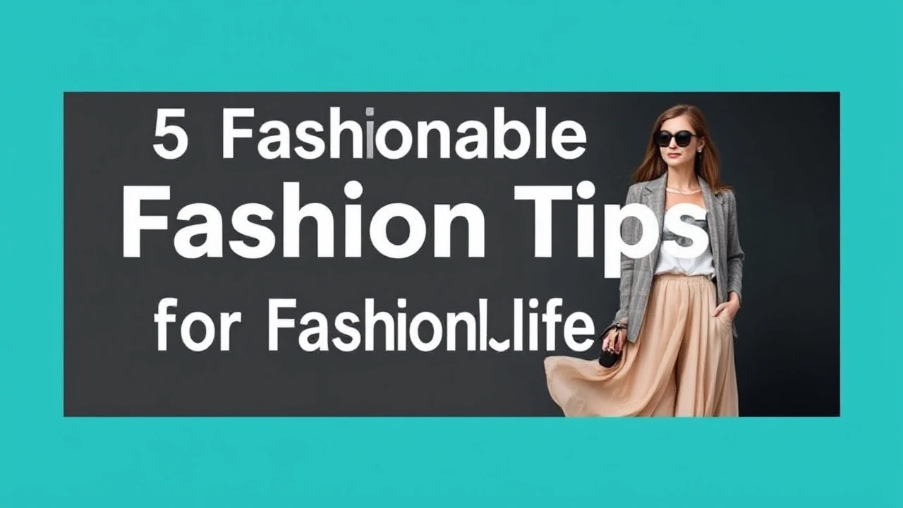 5 Fashionable Fashion Tips for a Fashionable Lifestyle