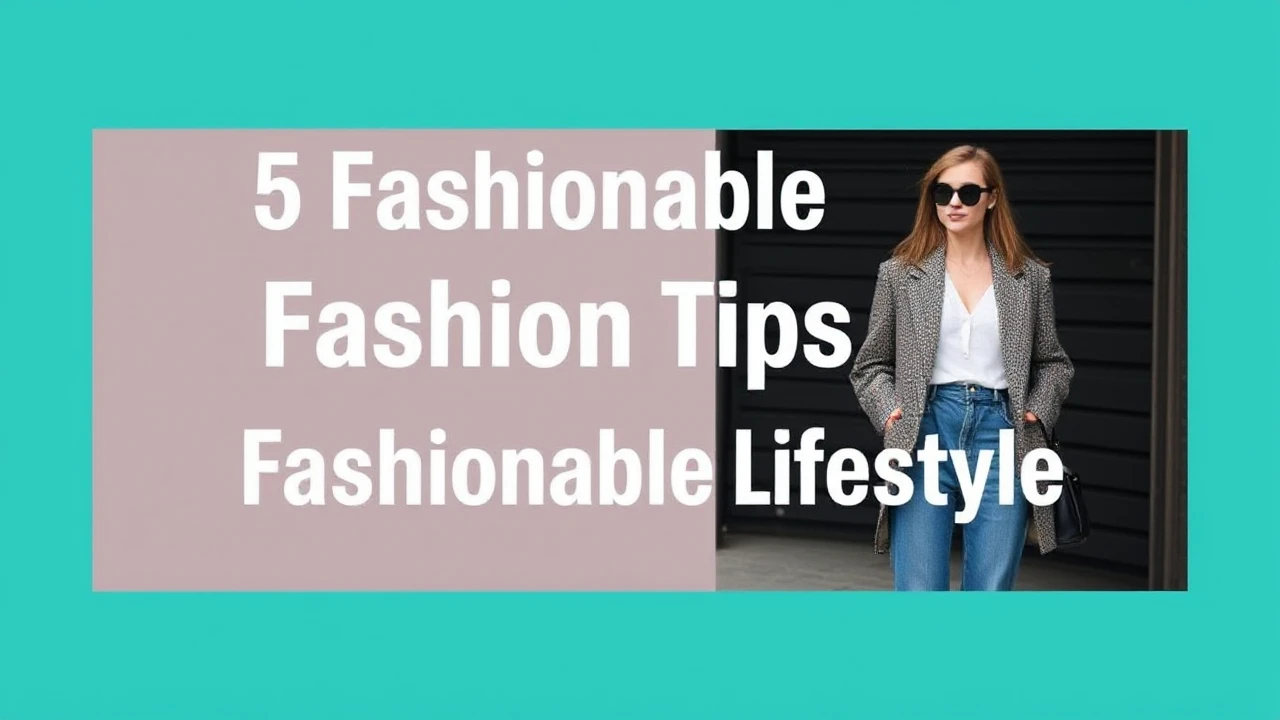 5 Fashionable Fashion Tips for a Fashionable Lifestyle
