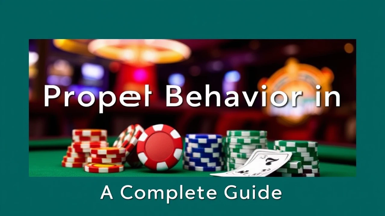 Mastering Proper Behavior in Casinos: A Complete Guide