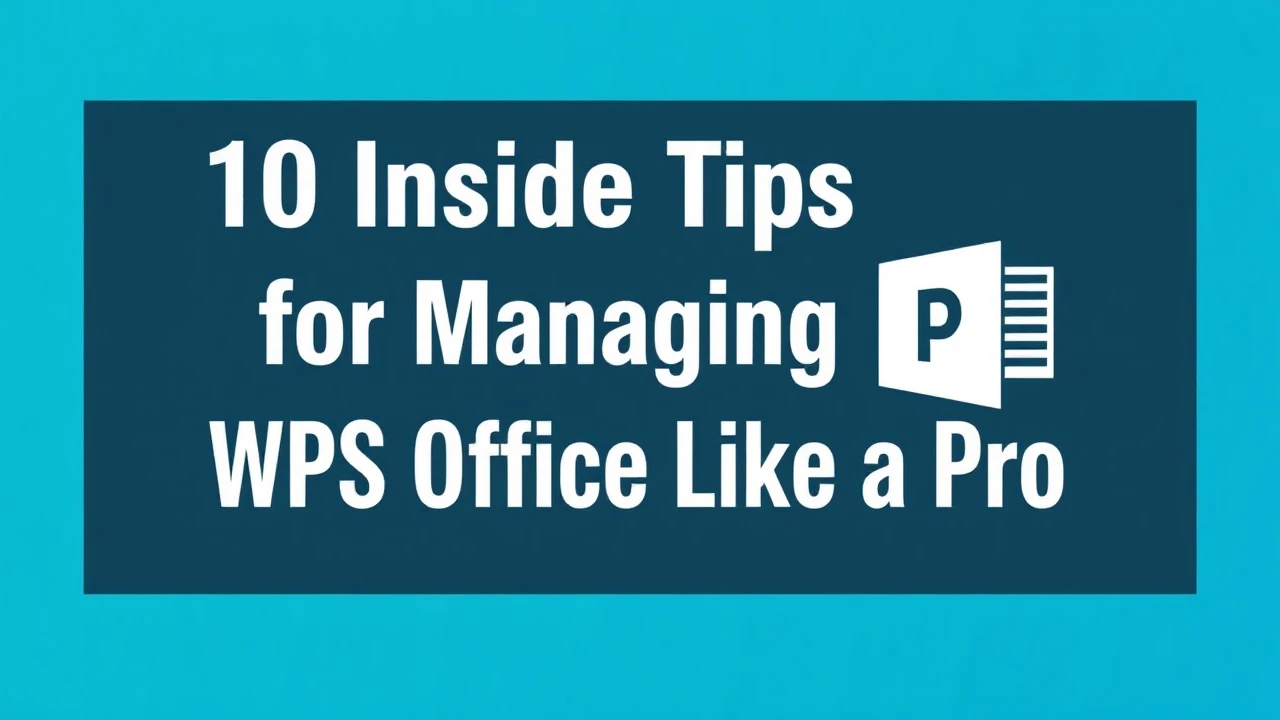 10 Insider Tips for Managing WPS Office Like a Pro