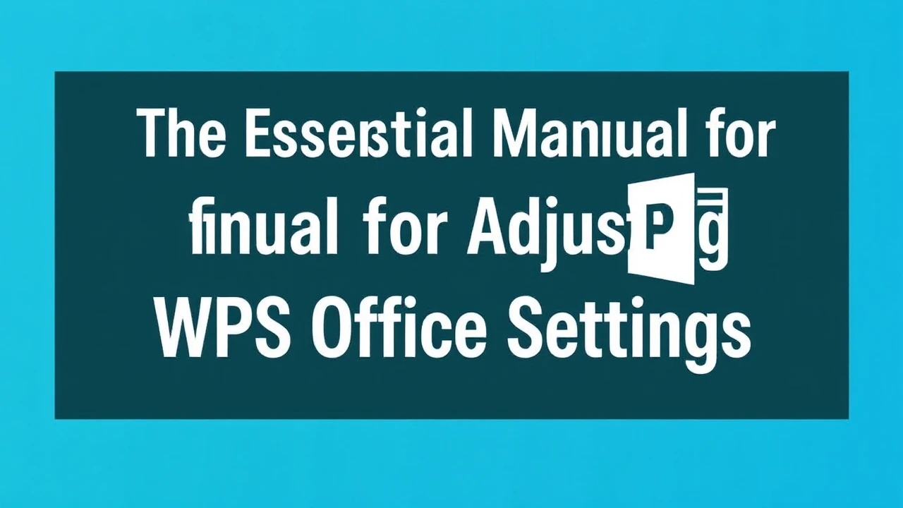 The Essential Manual for Adjusting WPS Office Settings