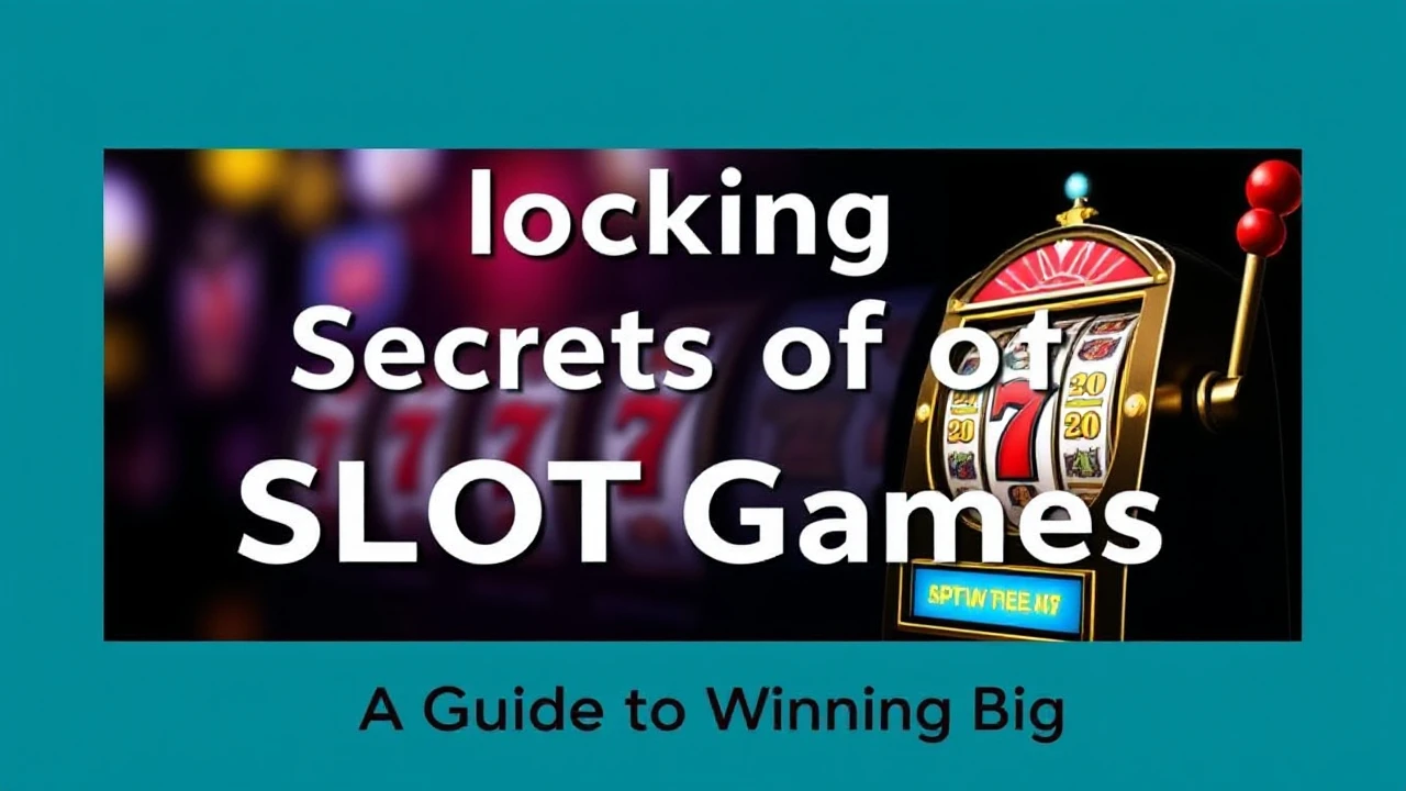 Unlocking the Secrets of Slot Games: A Guide to Winning Big