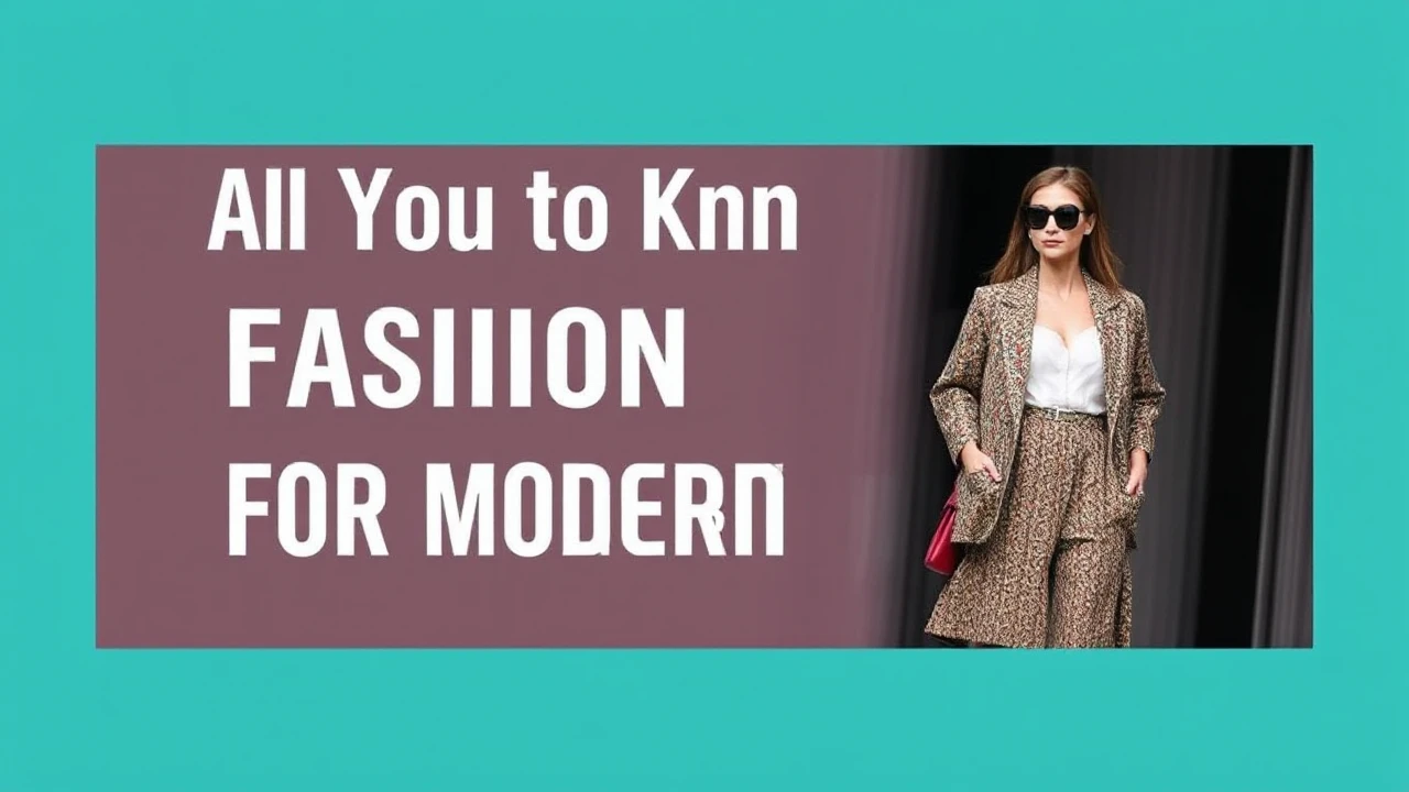 All You Need to Know to Fashion Trends for the Modern Woman