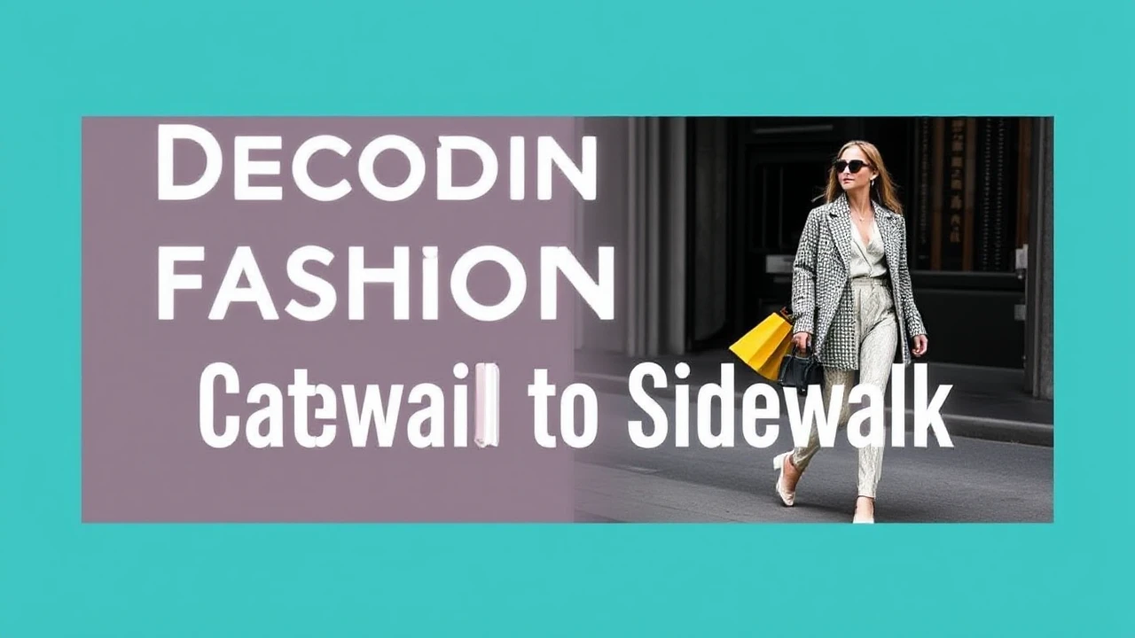 Decoding Fashion: Transitioning from Catwalk to Sidewalk