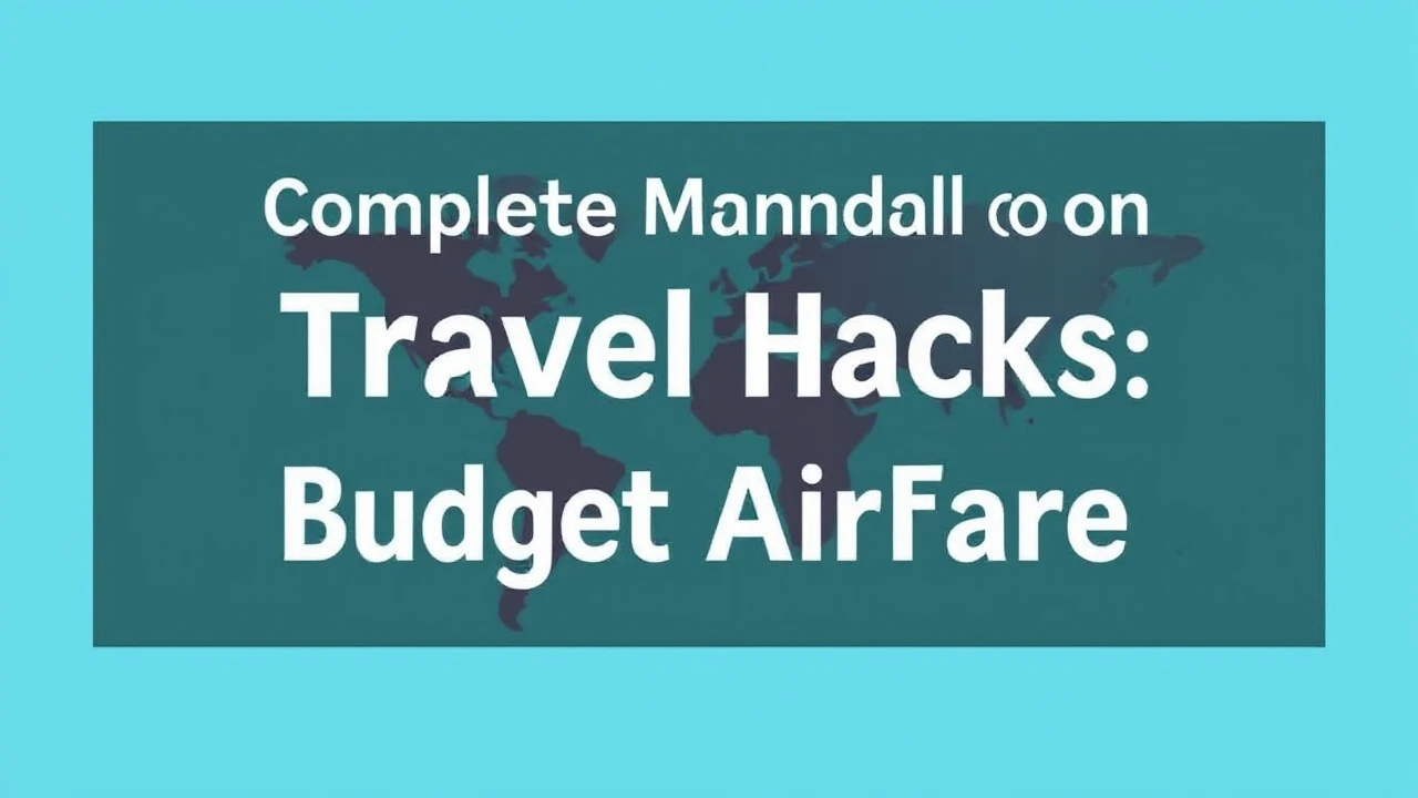 Complete Manual on Travel Hacks: Nailing Budget Airfare