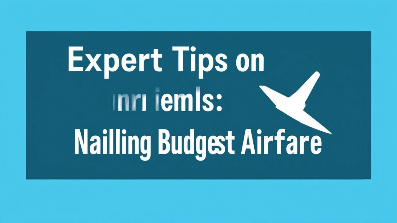 Expert Tips on Scoring Deals: Nailing Budget Airfare