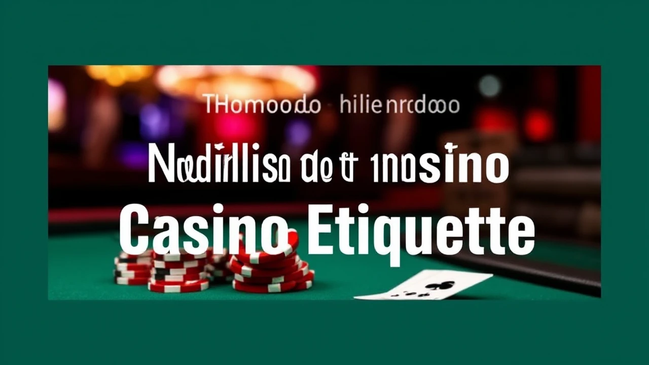Your Complete Handbook to Nailing Casino Etiquette