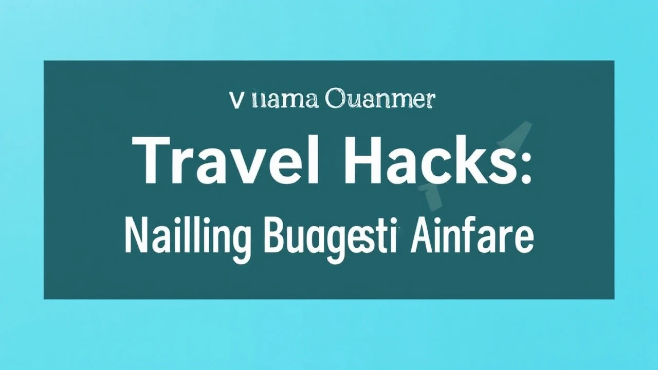 Ultimate Guide on Travel Hacks: Nailing Budget Airfare