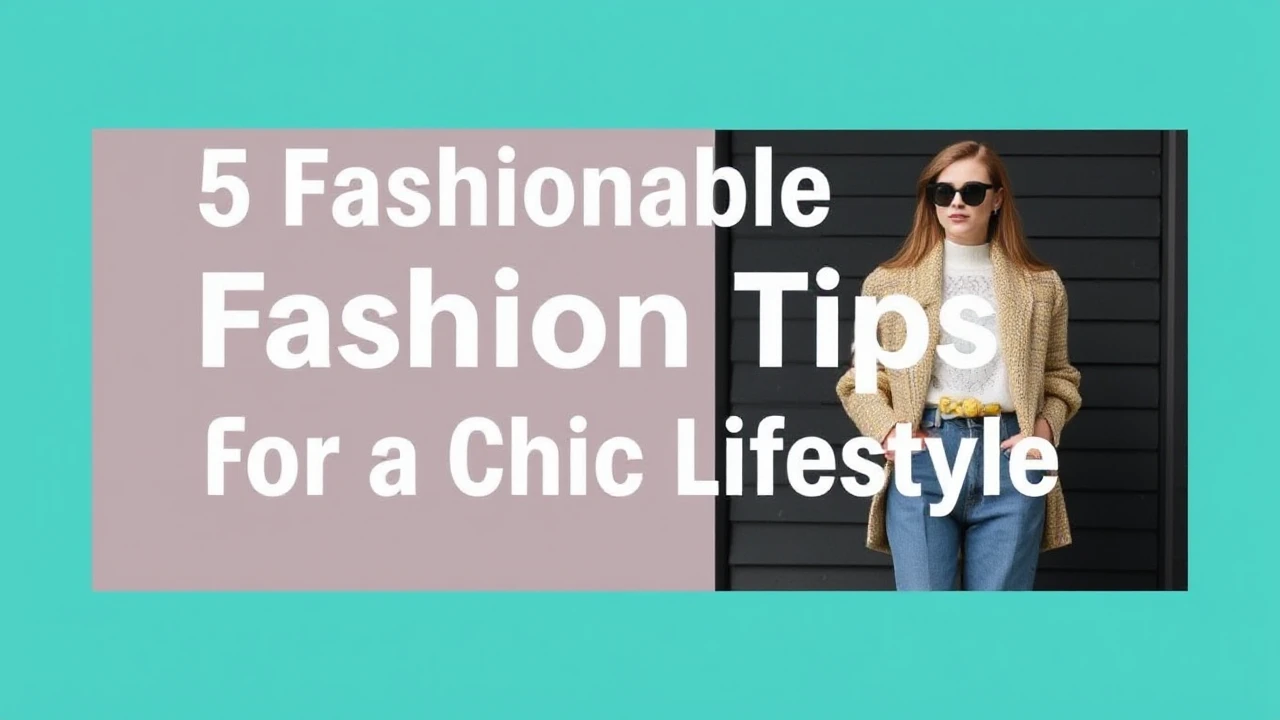 5 Fashionable Fashion Tips for a Chic Lifestyle