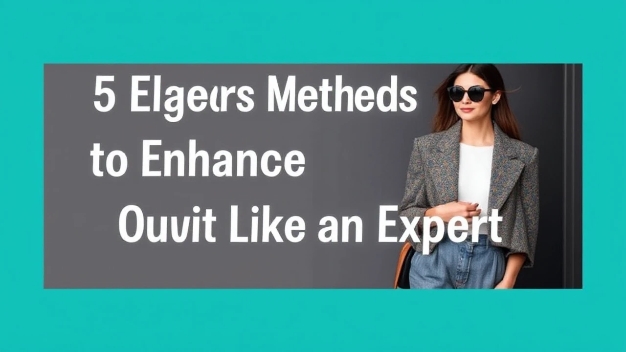 5 Elegant Methods to Enhance Your Outfit Like an Expert